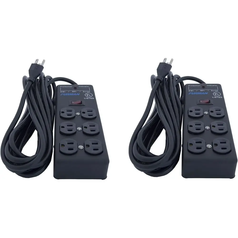 

6-Outlet Surge Protector with 2 Packs of Safety Plugs