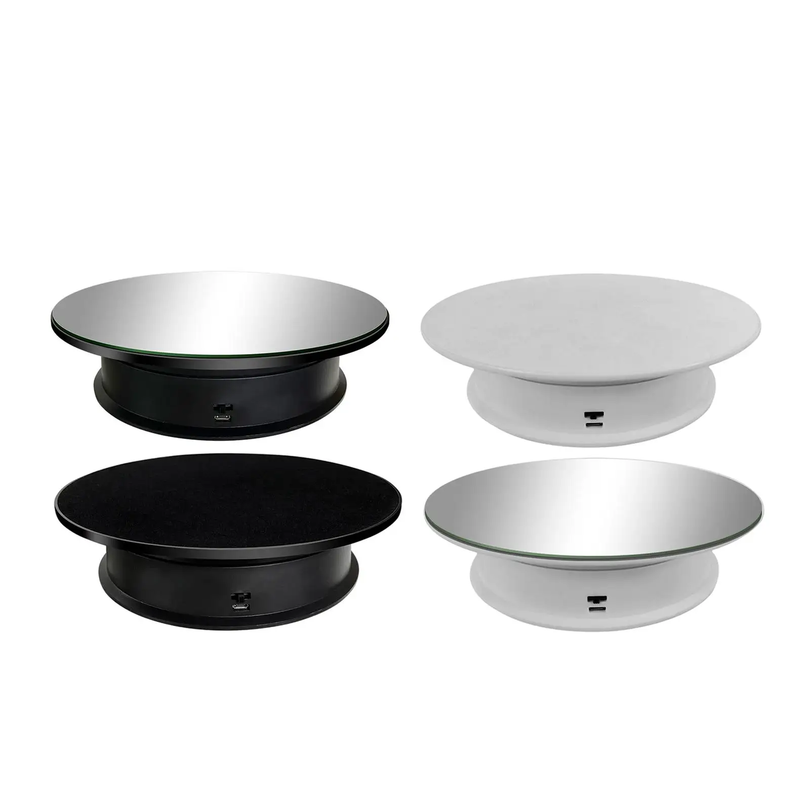 8.0" Electric Rotating Display Stand,Turntable 360 Degree Watch Jewelry Holder Adjustable Tray