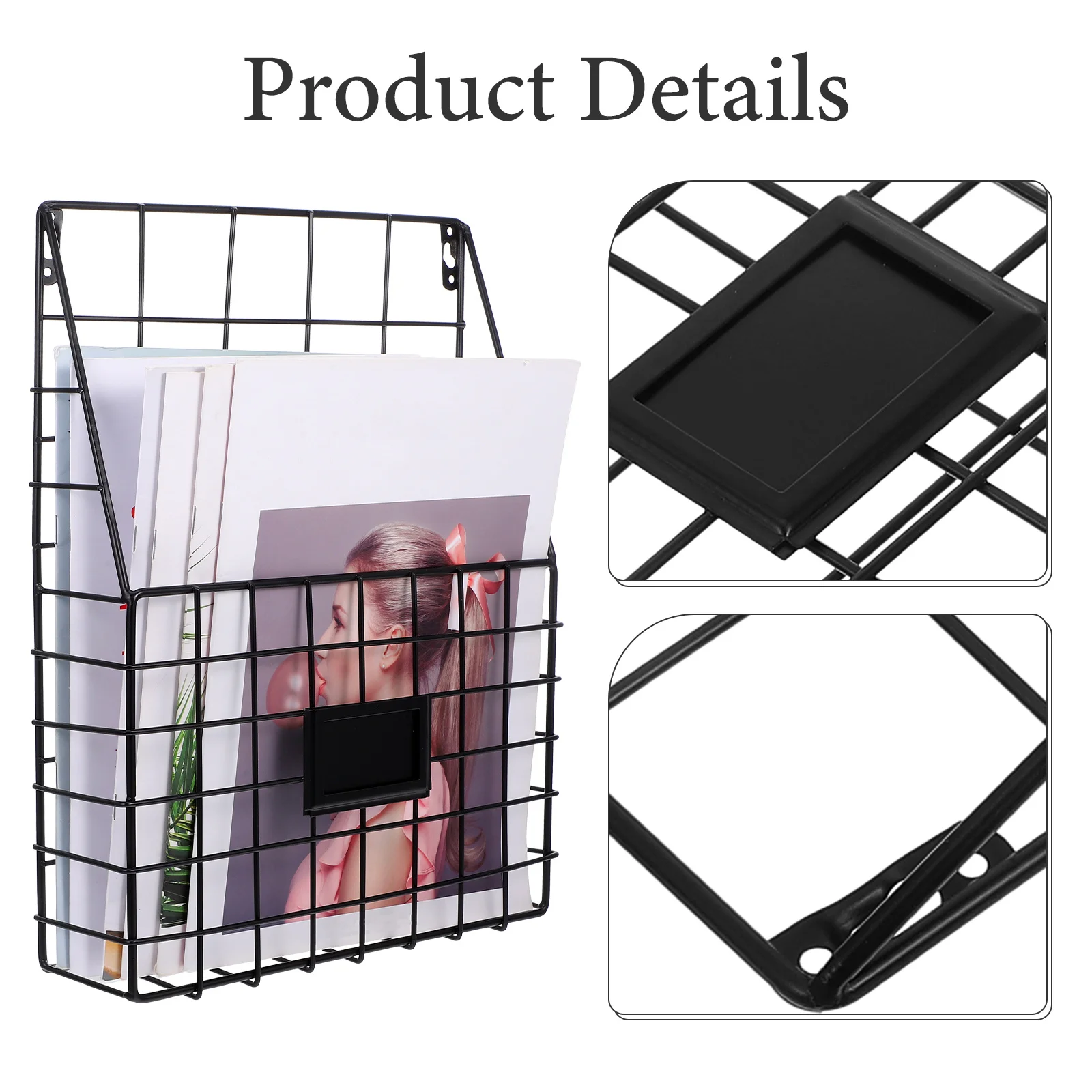 

Подвесной настенный держатель для журналов, железный металлический органайзер для офиса, дома, школы, хранения, настенная книжная полка, витрина для газет, файла