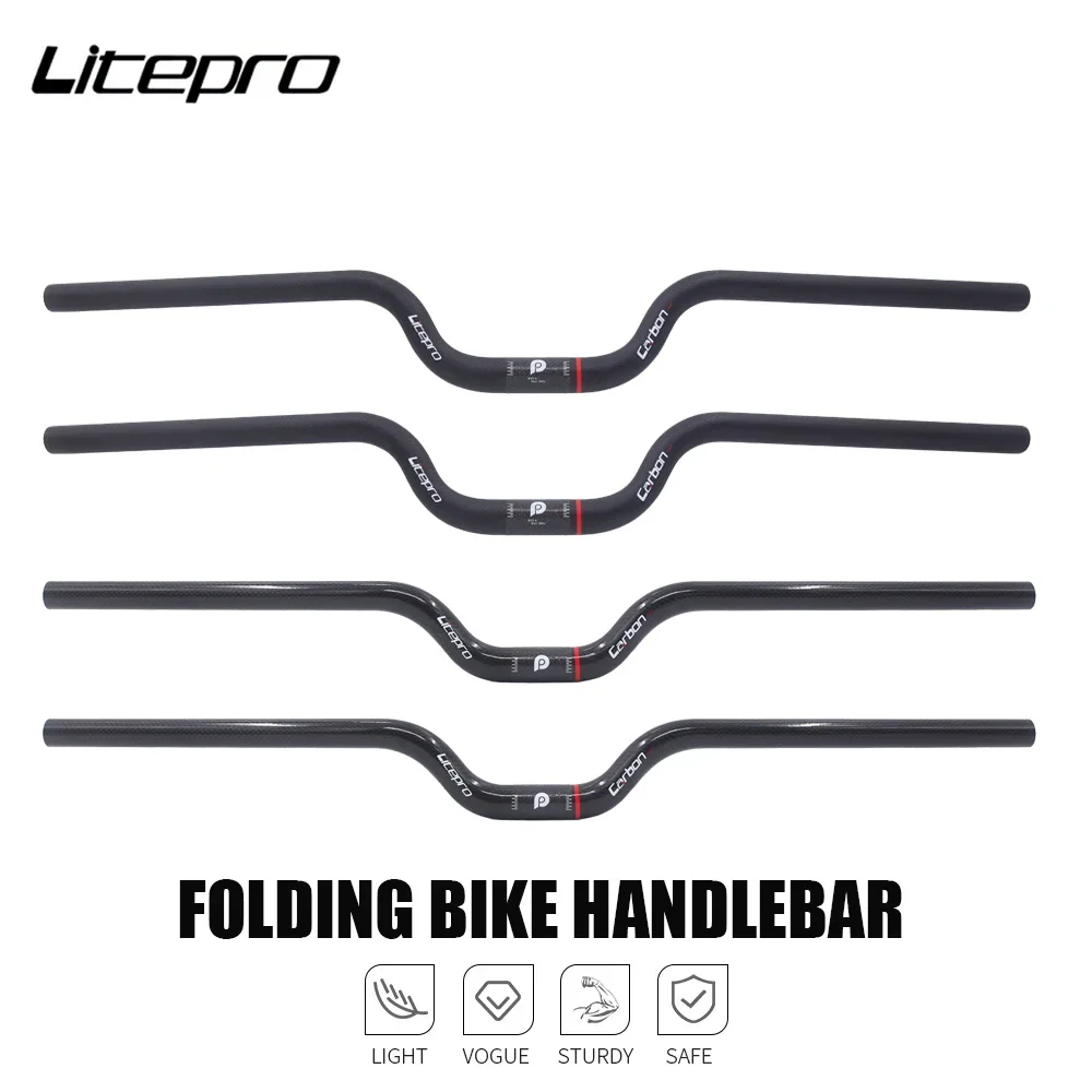 

Litepro Folding Bicycle Portable Ultra Light Unisex Rise Handle M Handle Heightening Small Cloth 25.4mm 3K Carbon