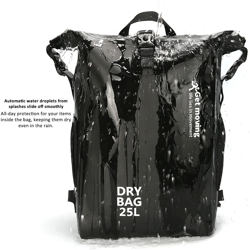 25L Swimming Bag Dry PVC Backpack Waterproof Bucket Sack Large River Trekking Bags Rafting Outdoor Travel Sport Storage Bag