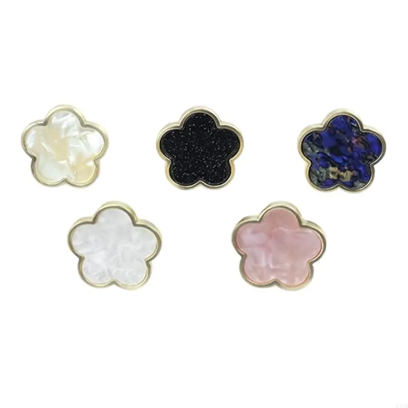 Creative Cabinet Drawer Knob, Flower Pattern Furniture Knob 6 Piece Single Hole Knobs for Cabinets, Dressers and Wardrobes M4YD