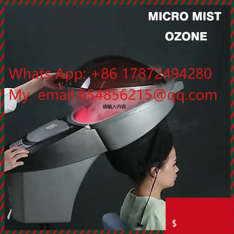 Salon Red/Blue LED Lights O3 Ozone Micro Mist Hair Steamer Professional