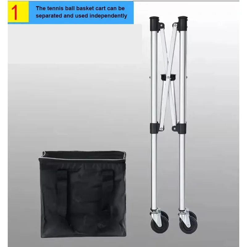 عالية الجودة رخيصة بأسعار معقولة متعددة الوظائف قابلة للطي عربة التنس المحمولة سلة عربة المدرب