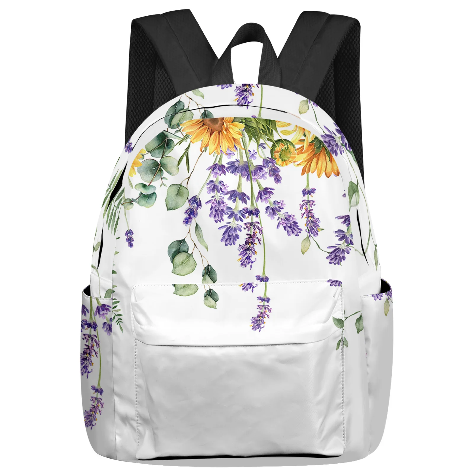 

Spring Eucalyptus Sunflower Lavender Backpacks Teenagers Student School Bags Laptop Backpack Men Women Female Travel Mochila