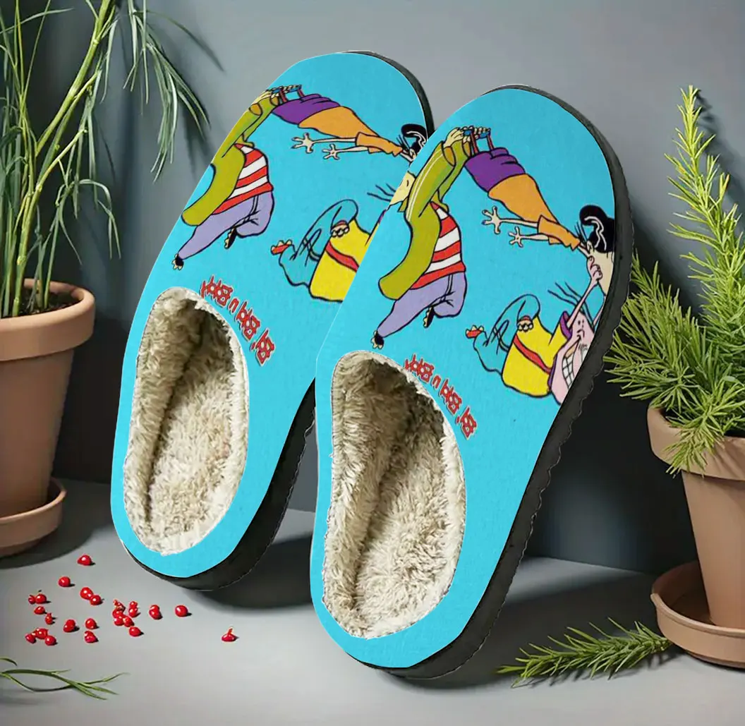 Home Baumwolle benutzerdefinierte Hausschuhe Herren Damen Sandalen Camouflage klassische Cartoon E-EdEddNEddys Plüsch Schlafzimmer lässig warm halten Slipper
