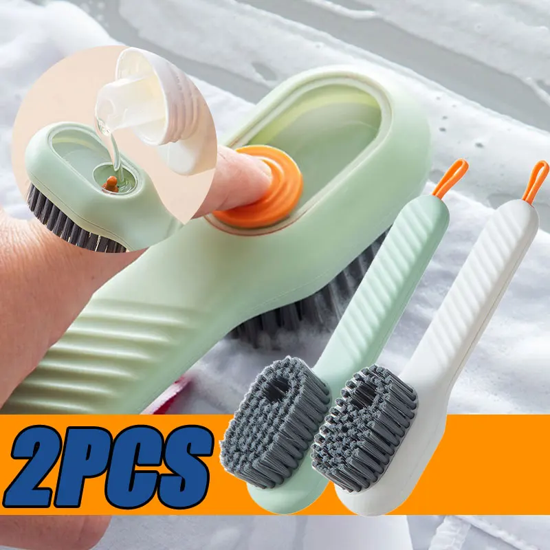 

1/2Pcs Multifunctional Cleaning Brush Soft-bristled Liquid Shoe Brush Clothes Brush Shoe Clothing Board Shoe Cleaner