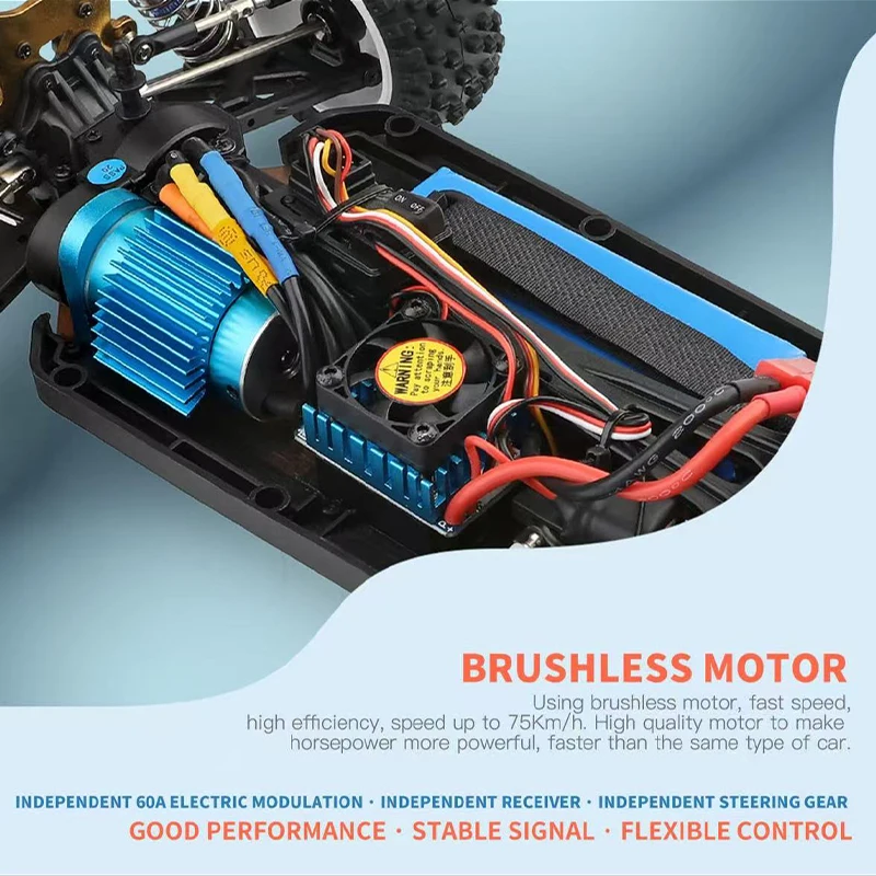 جديد WLtoys 124007 1/12 سيارة RC بدون فرشاة 4WD 75KM/H يد واحدة 2.4G التحكم عن بعد سباق على الطرق الوعرة الانجراف ألعاب أطفال أولادي هدية للأطفال