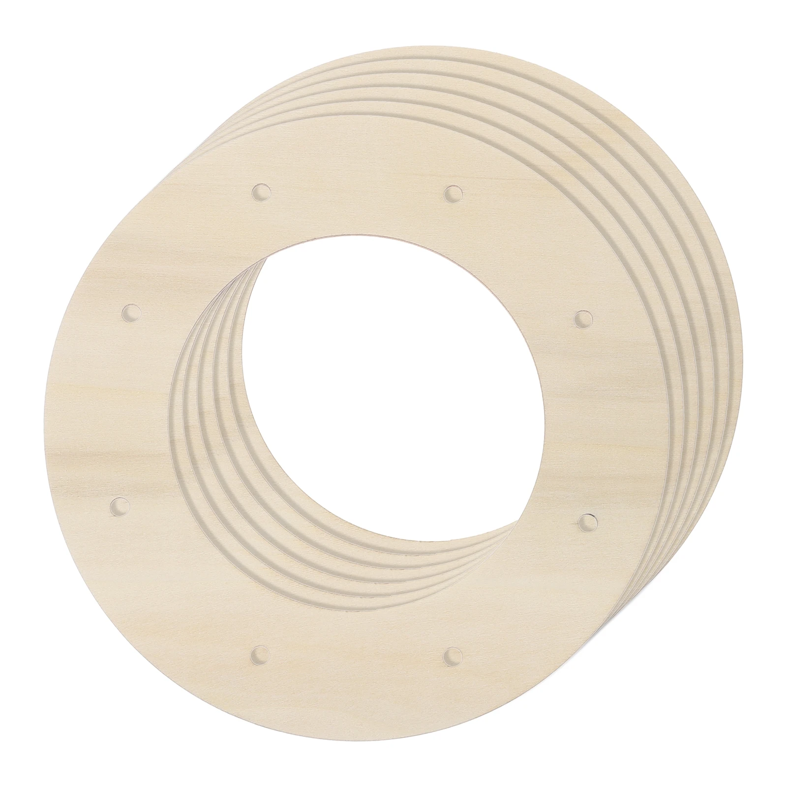

Wooden Wreath Frames Round Unfinished Floral Hoop Rings for DIY Christmas Easter Crafts Wedding Holiday Wall Home Decor