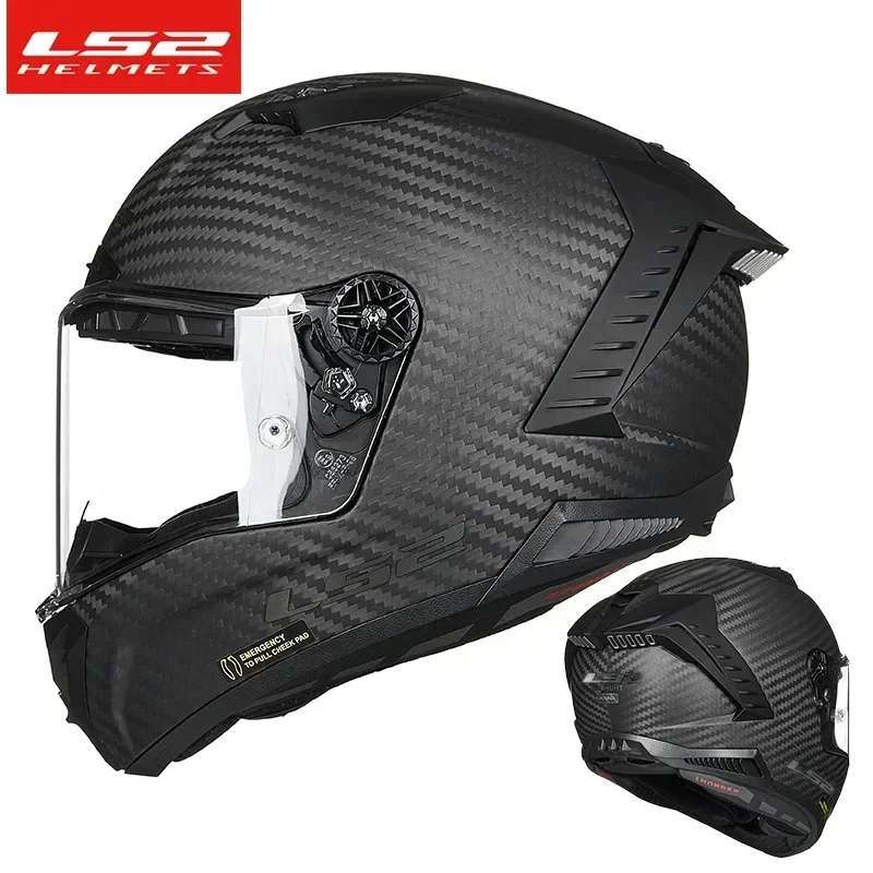 LS2 FF805 Original Full Face THUNDER Motorcycle Helmet ls2 6K Carbon Fiber Helmet Motobike Racing Track Cascos Para Moto Helmets