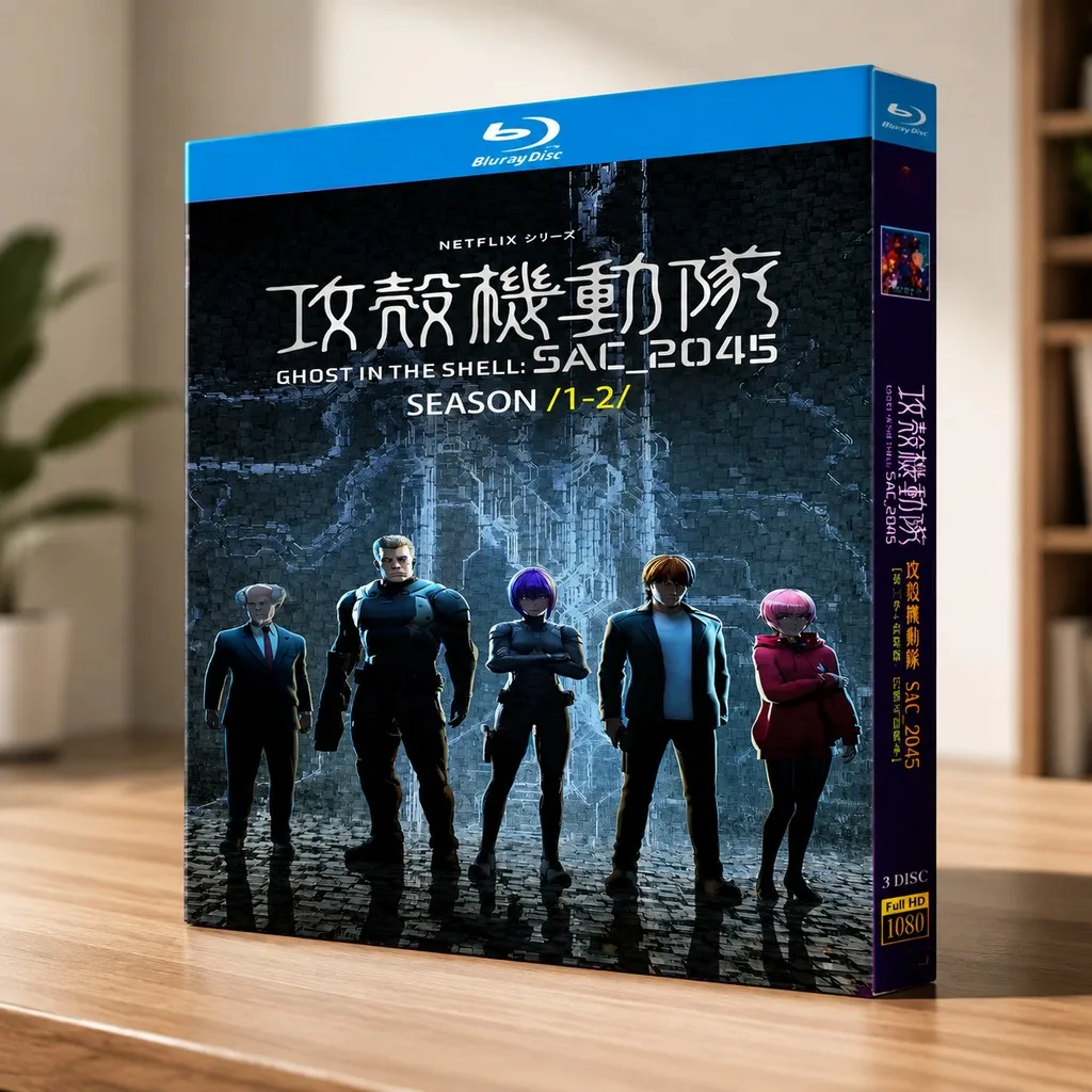 Hot Ghost in the Shell SAC_2045 Season 1-2 + Sustainable War 3-Disc Free Region Blu-ray disc High Definition BD
