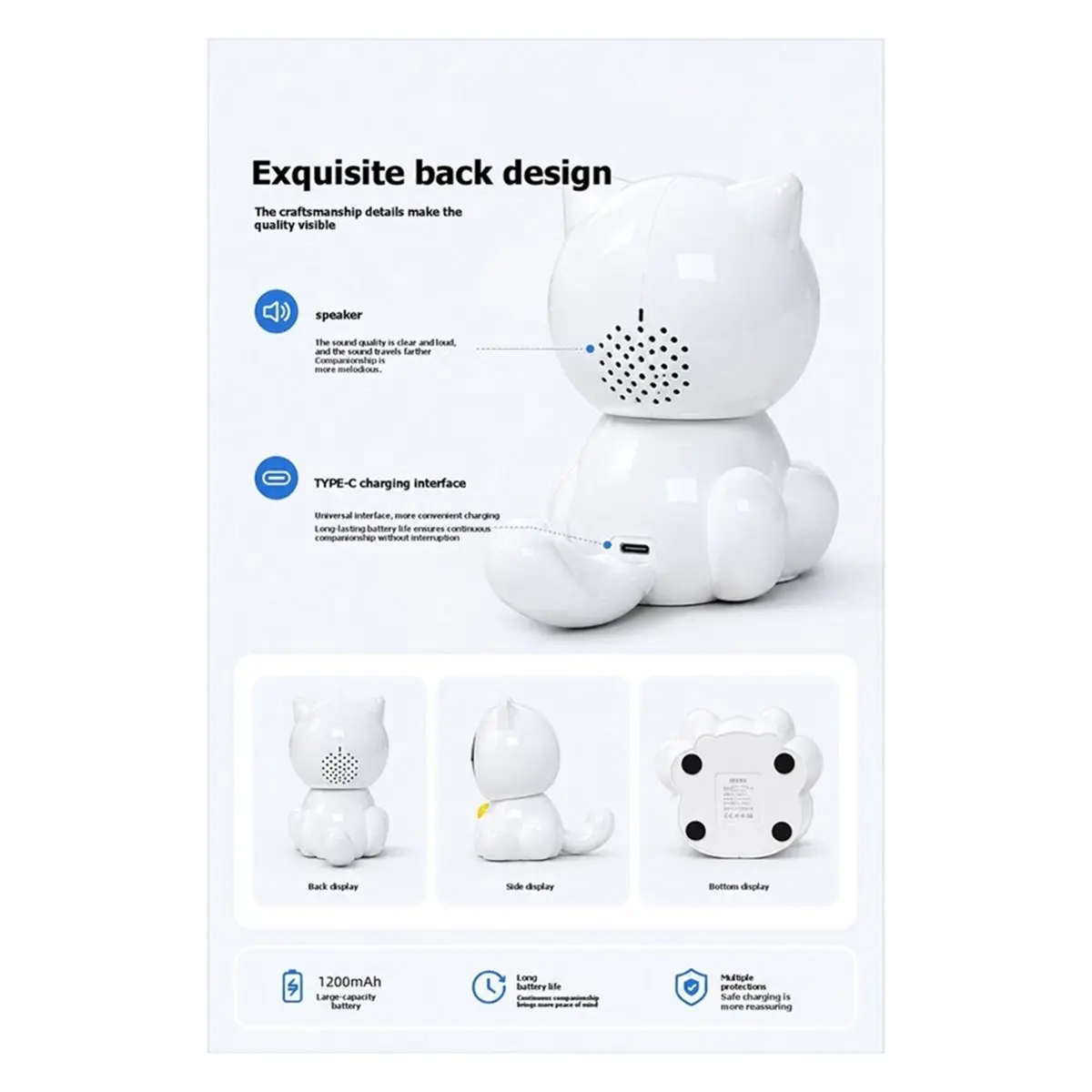 PHONE&GEAR EchoEar AI Robot AI Companion Chatbot Emotional Interactive Companion Learning Education AI Assistant Gift for Child