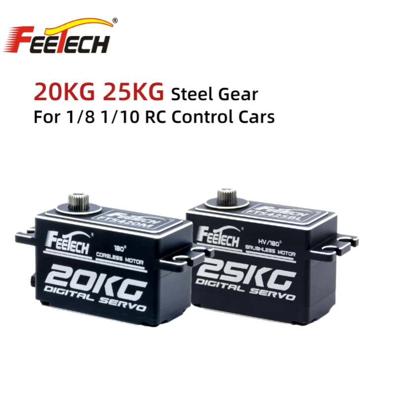 

Feetech 20 кг 25 кг RC цифровой серводвигатель с высоким крутящим моментом водонепроницаемый цельнометаллический сервопривод с сервоприводом 25 т для радиоуправляемой модели RC автомобиля