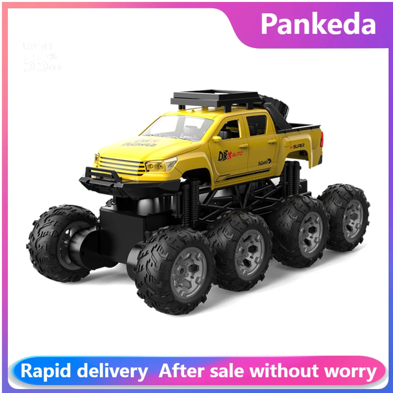 JJRC Q166 RC Off-road Trucks 8WD RC Car 8-Wheel Drive Buggy Armored Climbing Vehicle Radio Control Electric Vehicle Toys for Boy