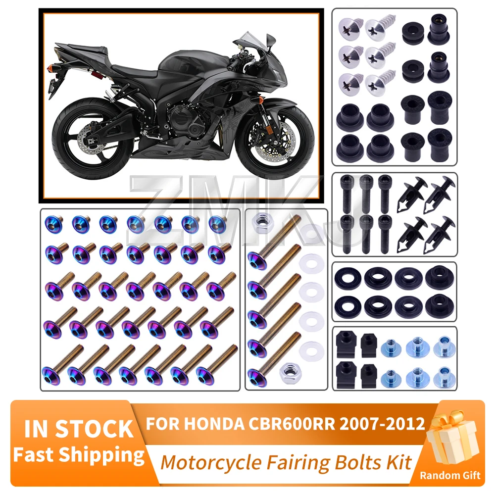 For HONDA CBR600RR 2007-2012 2011 Motorcycle Stainless Complete Bodywork Fairing Bolts Kit Screws Clip Motorcycle Accessories