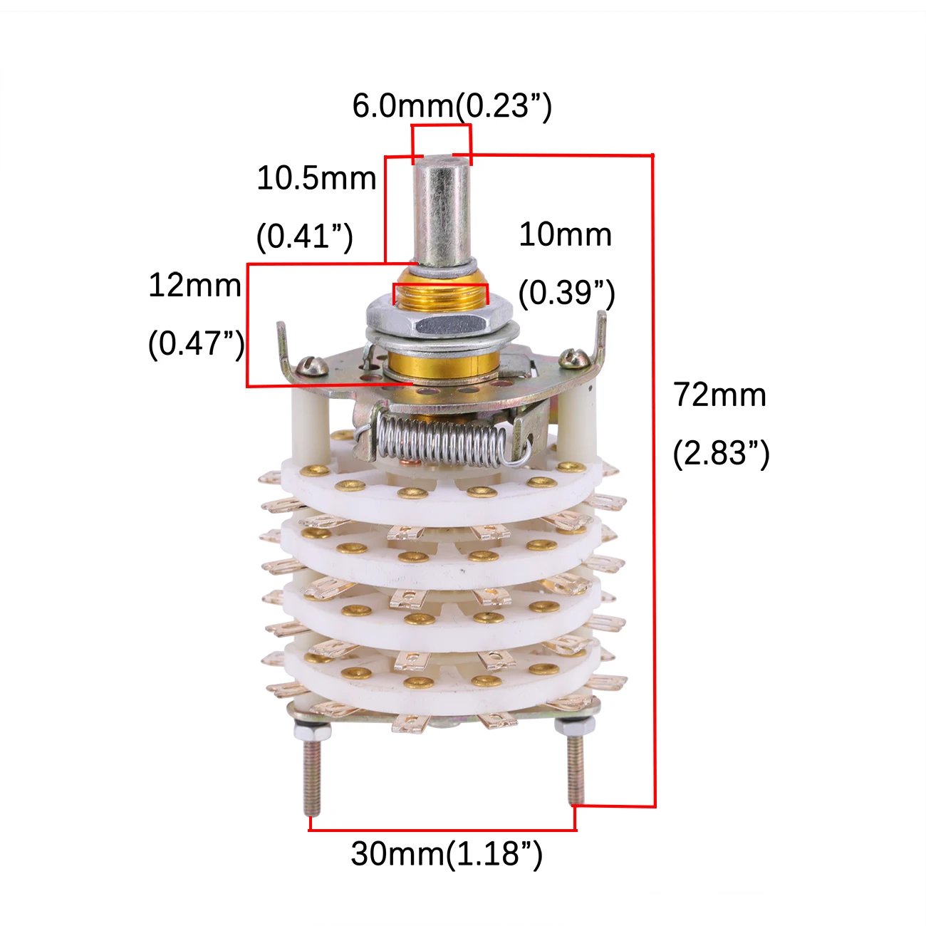 1PC Ceramic KCZ Rotary Switch Band Channel Selector KCZ 11W 1D 11W 2D 11W 3D 11W 4D 1P11T/2P11T/3P11T/4P11T KCZ Switch