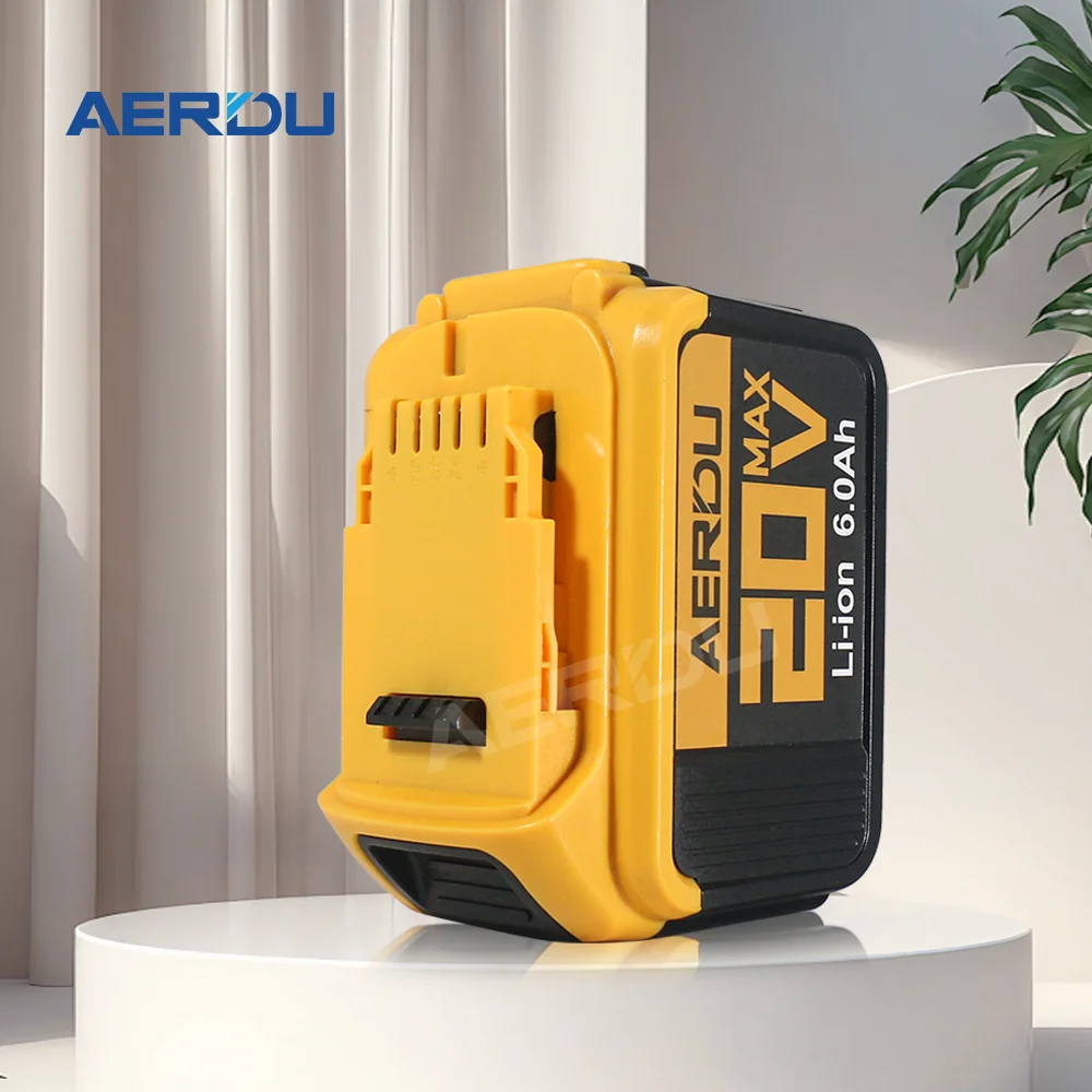 AERDU For Dewalt 20V 6000mAh 9Ah Power Tools Lithium-Ion Battery For Dewalt 20V DCB206 DCB200 DCB205 DCF845 DCF850 DCF892 DCF911