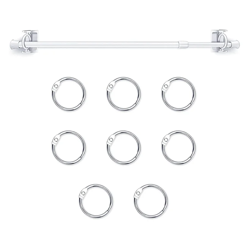 

A13E-Whiteboard Mount Adjustable Flip Calendar Holder Set 16-28 Inches Date Cards Chart Rod For Classroom