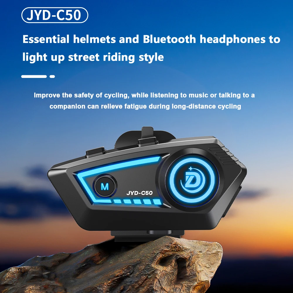 Bluetooth 5.4 Helmet Headset Wireless Hands-free Call Phone Kit Motorcycle Waterproof Earphone Music Player Speaker for Moto