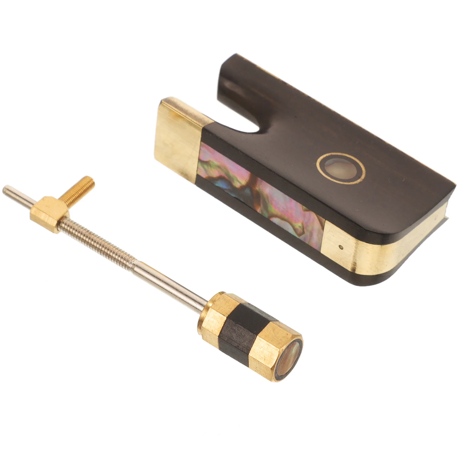 

1 set Wooden Replacement Kit Durable Wear-Resistant Repairing Accessory Cello Bow Frog With Screw Cello Parts Instrument Bow