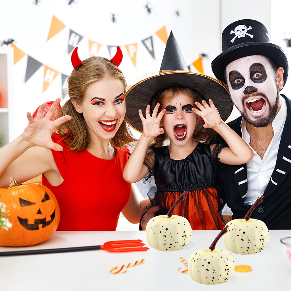 

Decorations Artificial Pumpkin Home Accessories Key Chain Faux Foam Pumpkins