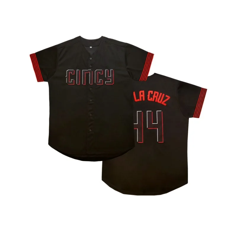 قميص بيسبول رجالي مطرز بأحرف وأرقام على شكل حرف V، ملابس بيسبول رياضية فضفاضة للرجال ملابس رياضية وخارجية لجميع المواسم