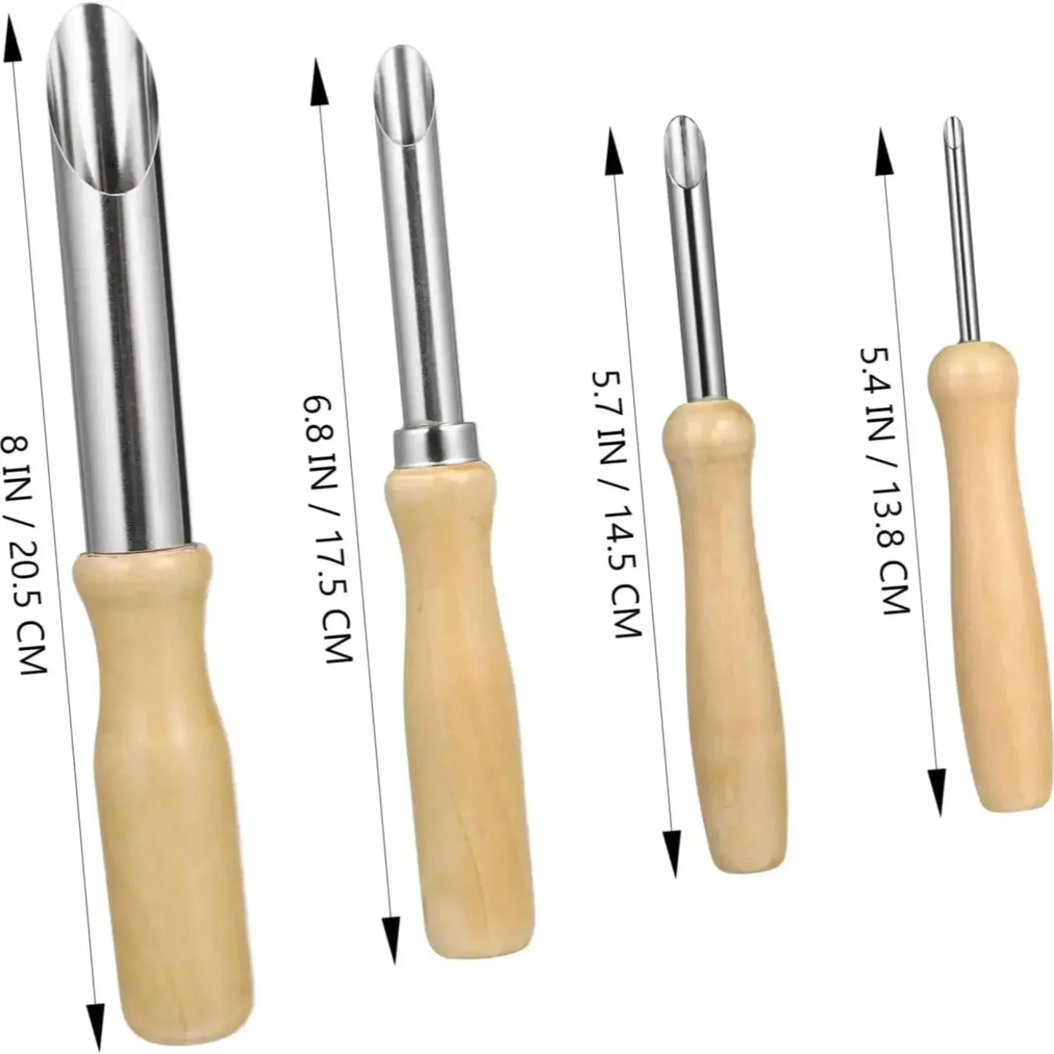 Essential 4-Piece Wooden Pottery Tool Kit - Precision Sculpting, Marking & Cutting Set for Clay Modeling and Ceramic Art