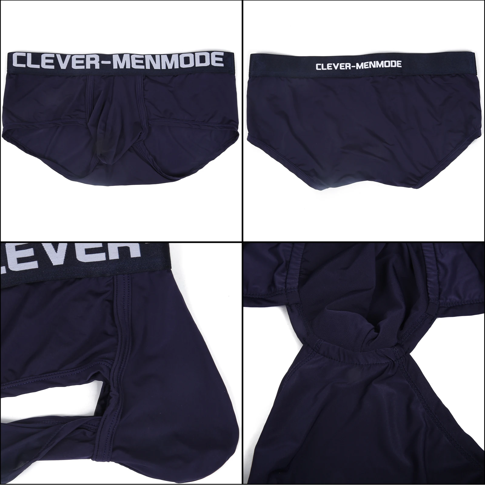 Boxer Shorts Men's Underwear Ice Silk Underpants Long Bulge Pouch Male Erotic Lingerie Boxershorts Bottoms image 6