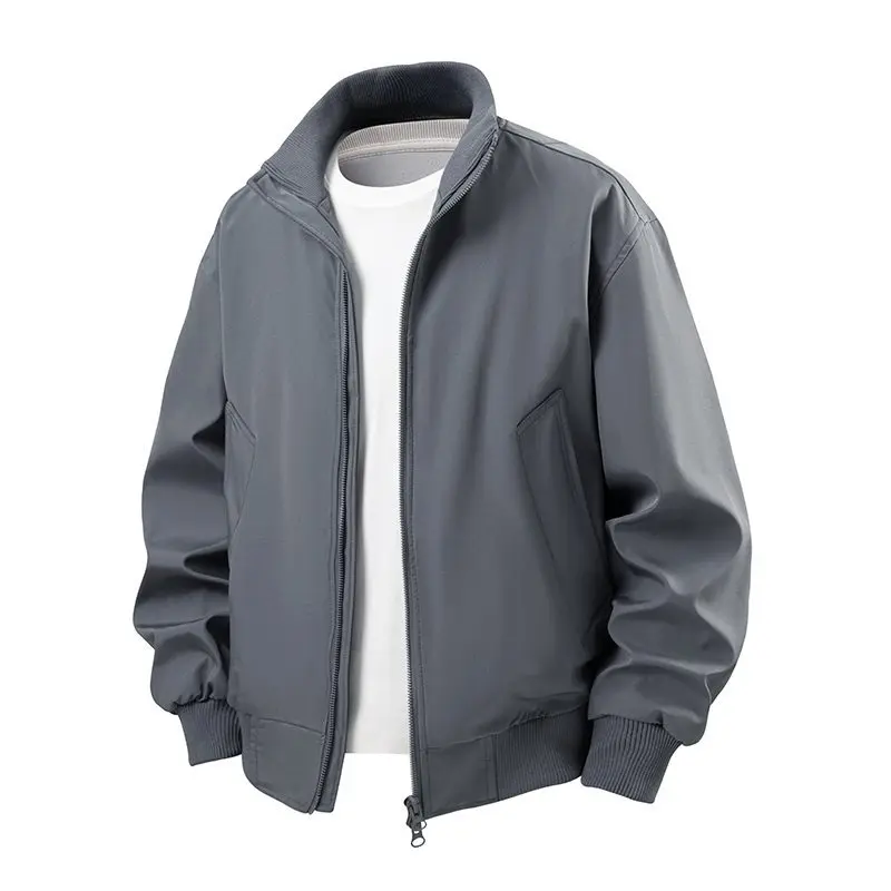 

mi Warehouse 2026 New Spring Autumn American Sle Zipper Workwear Collared Flight Top Retro American Flng Jaet