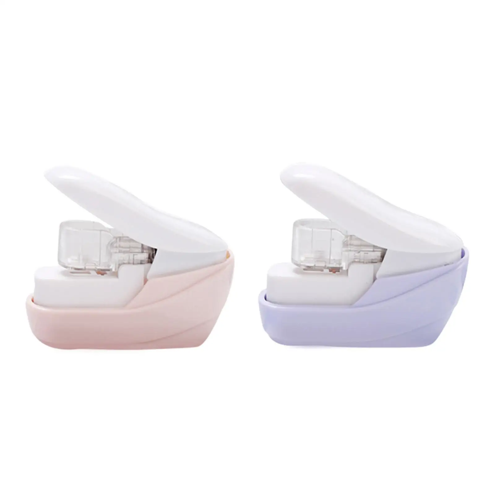 

Needleless Stapler Stationery Labor Saving Binding Supplies Portable Mini Cartoon for Office Home Adults Students Crafts Lovers