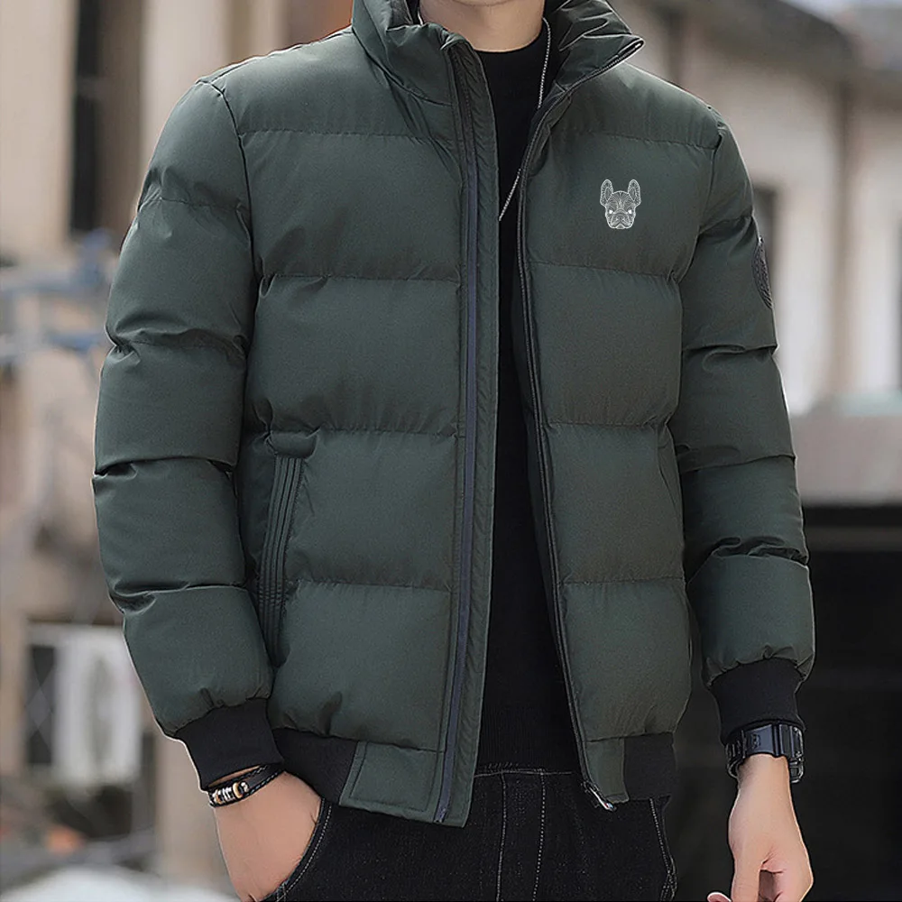 Autumn and winter casual zipper box puff jacket, men\'s coat, zipper box street outfit