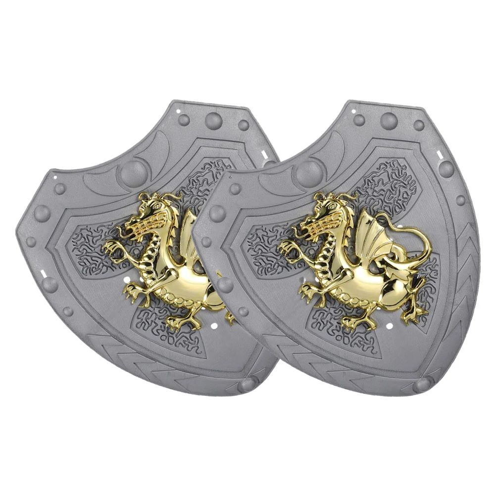 

2 Pcs Children's Shield Toy Kids Costume Accessories Dress up Medieval Pretend Play Abs Knights Sheild