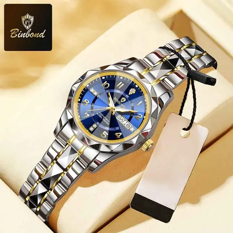 BINBOND Fashion Sell Well Women Quartz Watch Luxury Waterproof Watches Week Date Clock Sport Casual Business Womens Wristwatch
