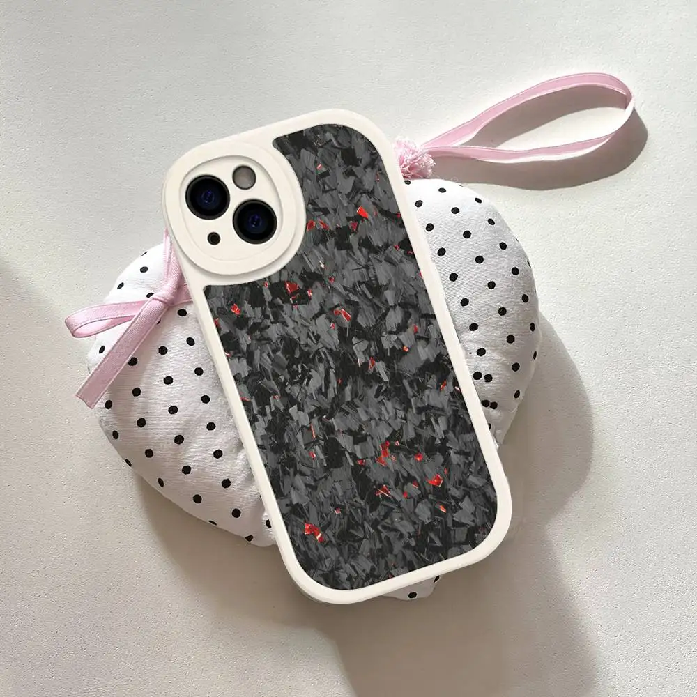 مزورة ألياف الكربون نمط بو الجلود حالة الهاتف آيفون 16 15 14 13 12 11 برو ماكس زائد عودة Fundas