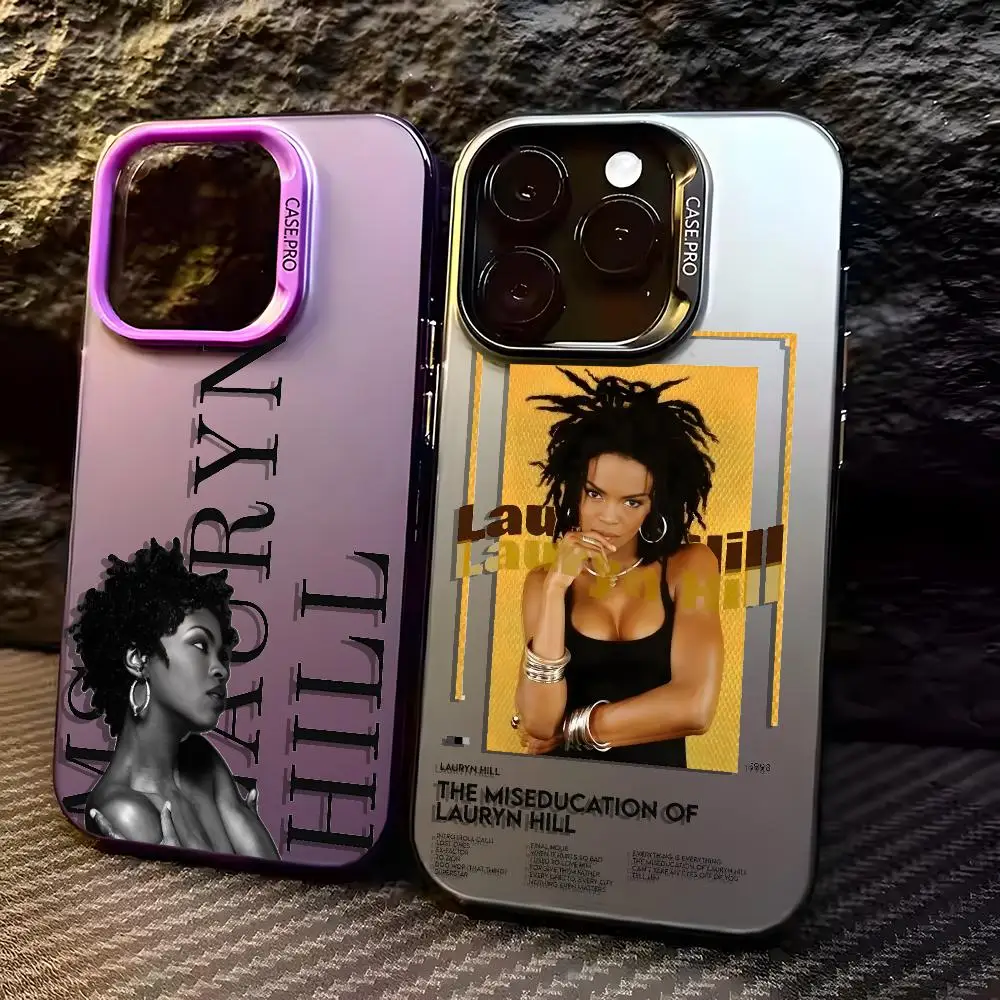 Singer L-Lauryn Hill Phone Case For iPhone 18 17 16 15 14 13 12 11 Pro Max Designer Matte Laser Aurora Funda Phone Case