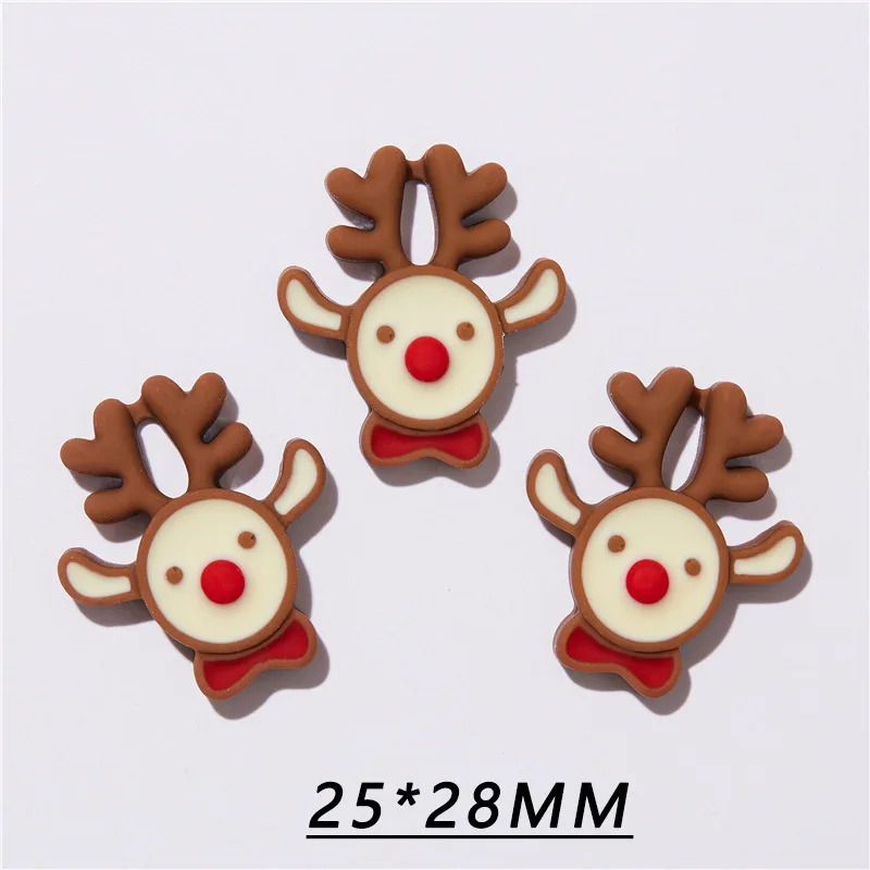 New Adorable Christmas Themed Resin Shoes Charms for Clog Sandals Fashion Decoration Accessories With Santa Claus Designs