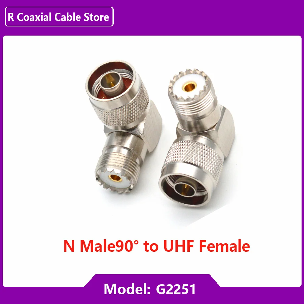 N Type Connector L16 N Male Female to PL259 UHF Male to SO239 UHF Female 90Degree Right Angle Splitter Bulkhead RF Brass Copper