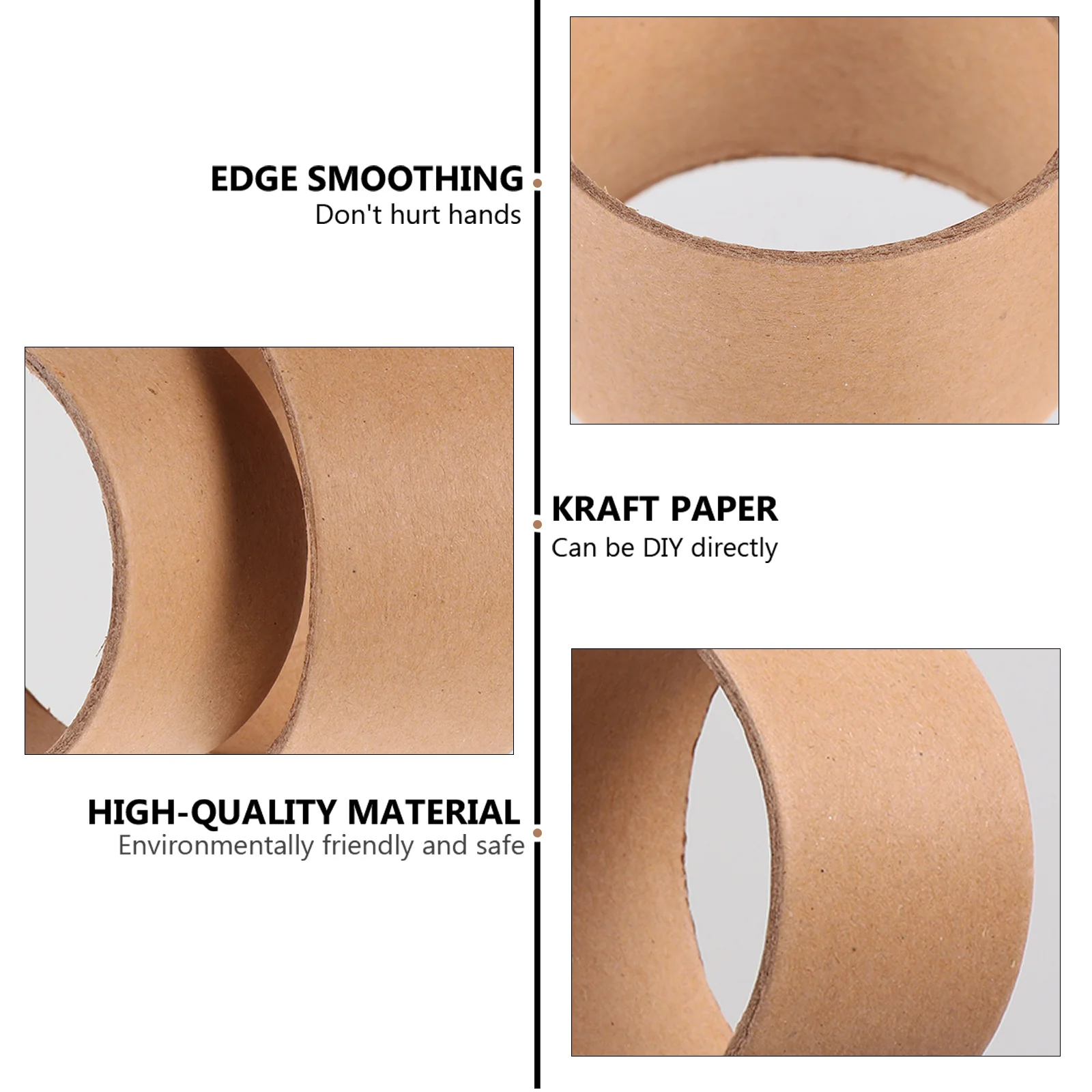 20Pcs Paper Craft Rolls Brown Cardboard Tubes Round Sturdy for DIY Art Painting Drawing and Group Craft Projects