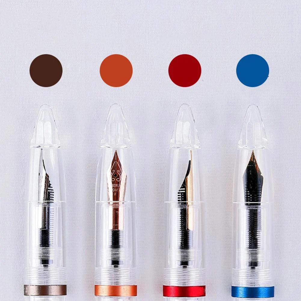 0.5Mm Nib Fountain Pen With Eyedropper High Capacity Transparent Pens Office School Supplies For Student Writing Gifts Stationer