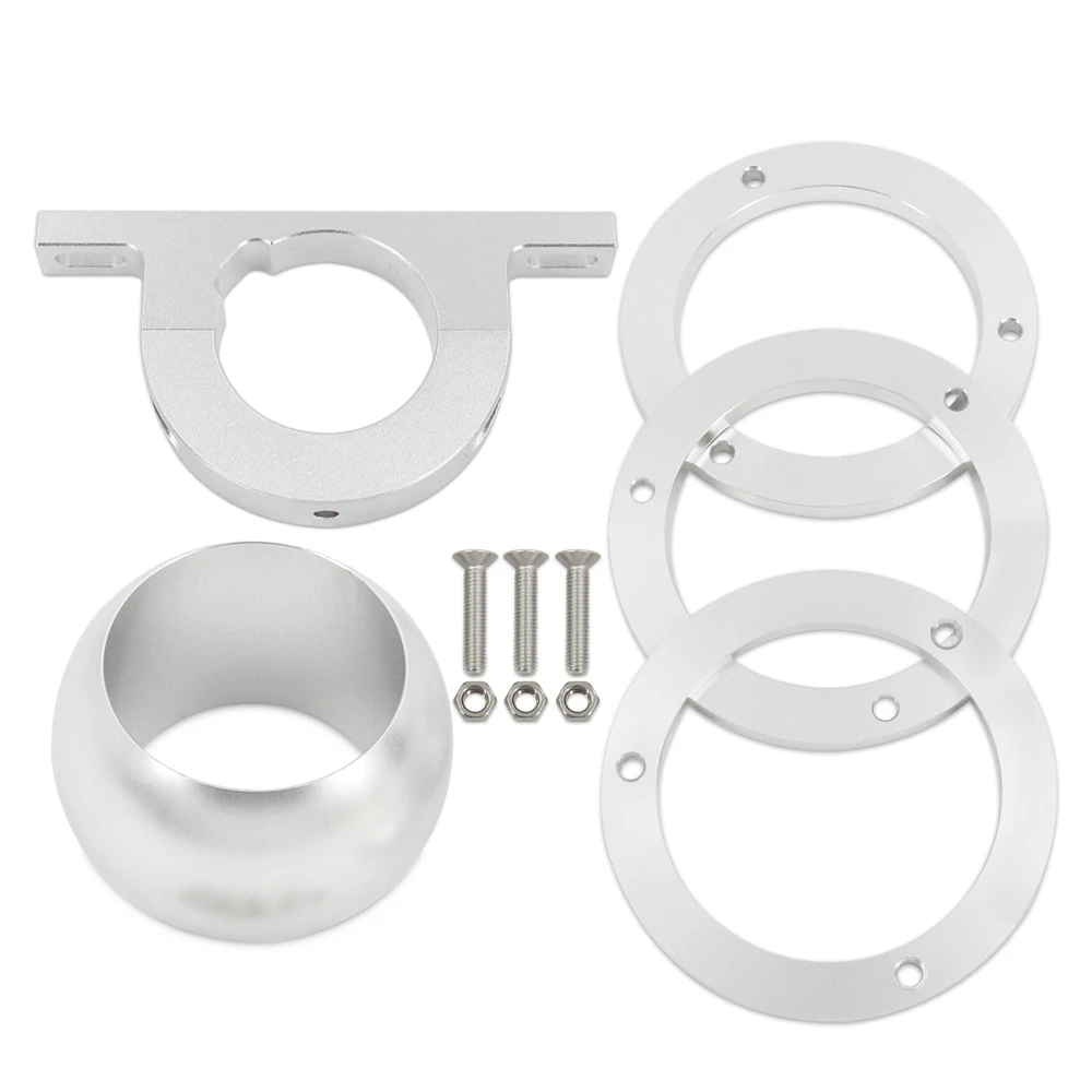 

2" Swivel Base Floor Mount & 2" Column Polished Aluminum Keyed Steering Column Mount Combo