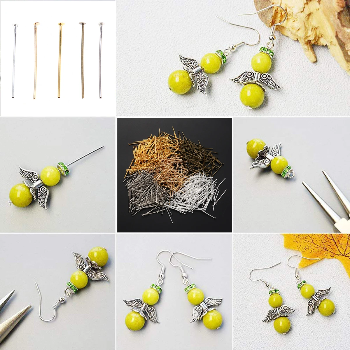 

5pcs 5 Packs T-shaped Needle Accessories Flat Head Pins Jewelry Making Supplies Craft Projects DIY Beads Charm Crafting Tools