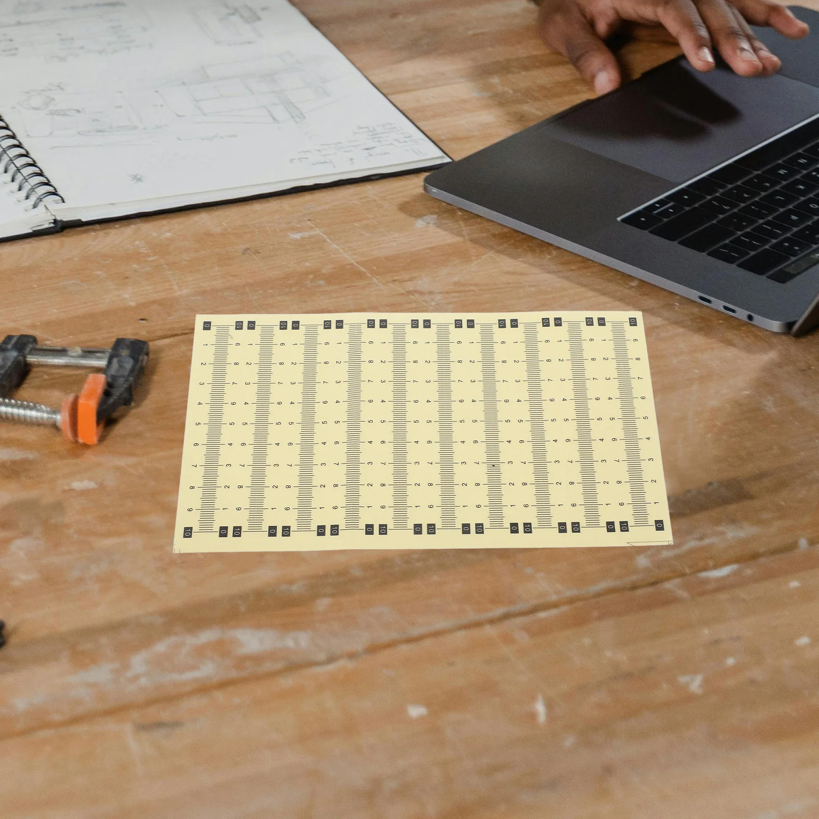 Nastro adesivo per righello con scala da 20 strisce Adesivo di misurazione impermeabile facile da applicare per applicazioni di pesca in barca fai-da-te per la lavorazione del legno