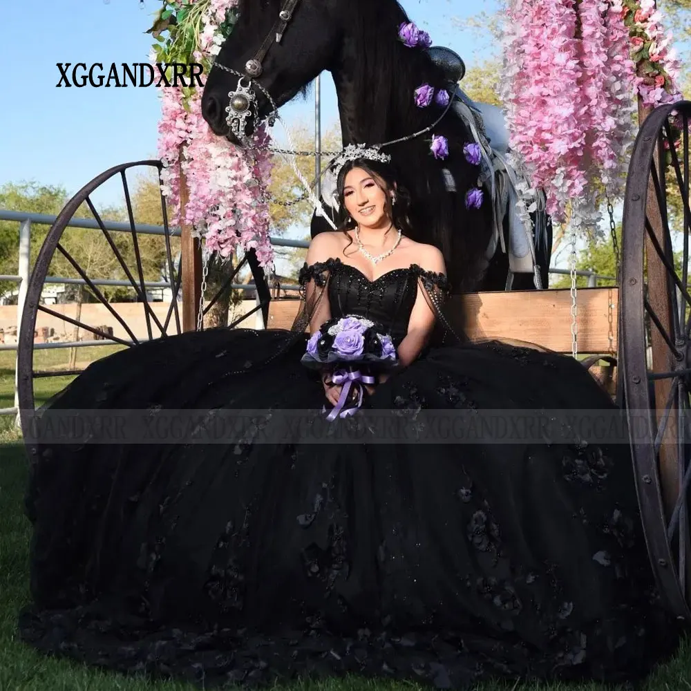 Vestidos De Quinceañeras De México, ropa De quinceañera, Floral 3D, vestido De fiesta De cumpleaños XV, dulce 16, 2024