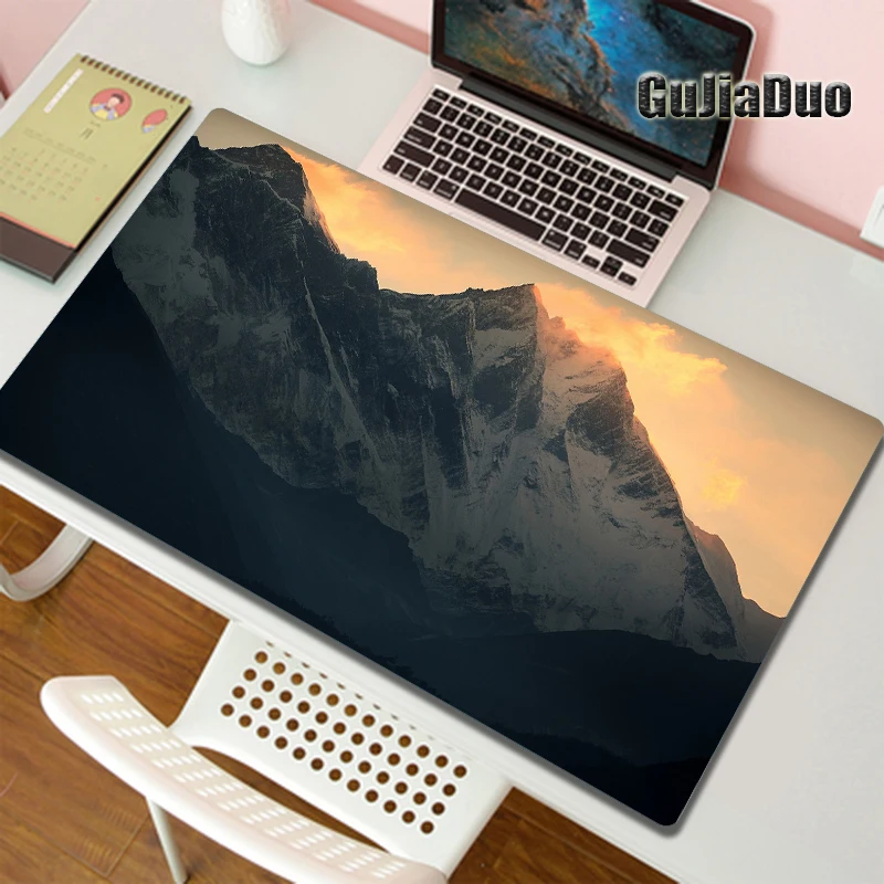 

GuJiaDuo Mountains and Clouds Mouse Pad Computer Natural Scenery Large Art Mousepad Gaming Accessories Art Pc Cushion Desk Mat