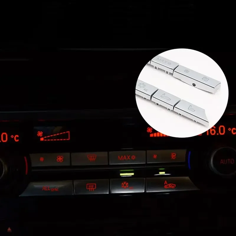 For BMW F10 F11 F07 F06 F12 F13 F01 F02 Car Styling Multimedia Air Conditioning CD Panel Button Cover Interior Buttons Sticker