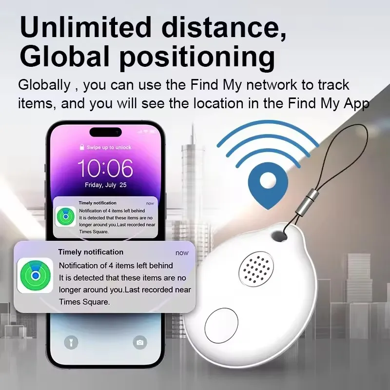 ZLRLMHY para rastreador GPS auriculares equipaje IOS MFi buscador Anti pérdida buscador de seguridad rastreador Apple etiqueta inteligente encontrar mi llave