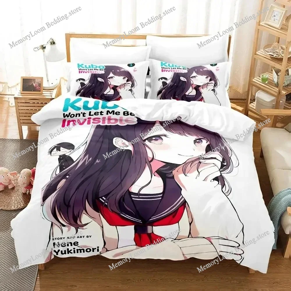 

Kubo Won't Let Me Be Invisible Fun Cartoon Poster Sheets Quilt Covers Bedding Dormitory Soft Warm Cozy Breathable Bed Sheet Set
