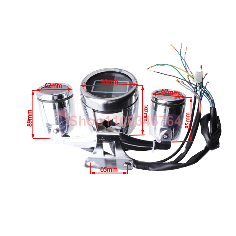 12V LCD speedometer speed sensor is suitable for 110cc 125cc 150cc 200cc 250cc ATV four-wheel off-road vehicle accessories