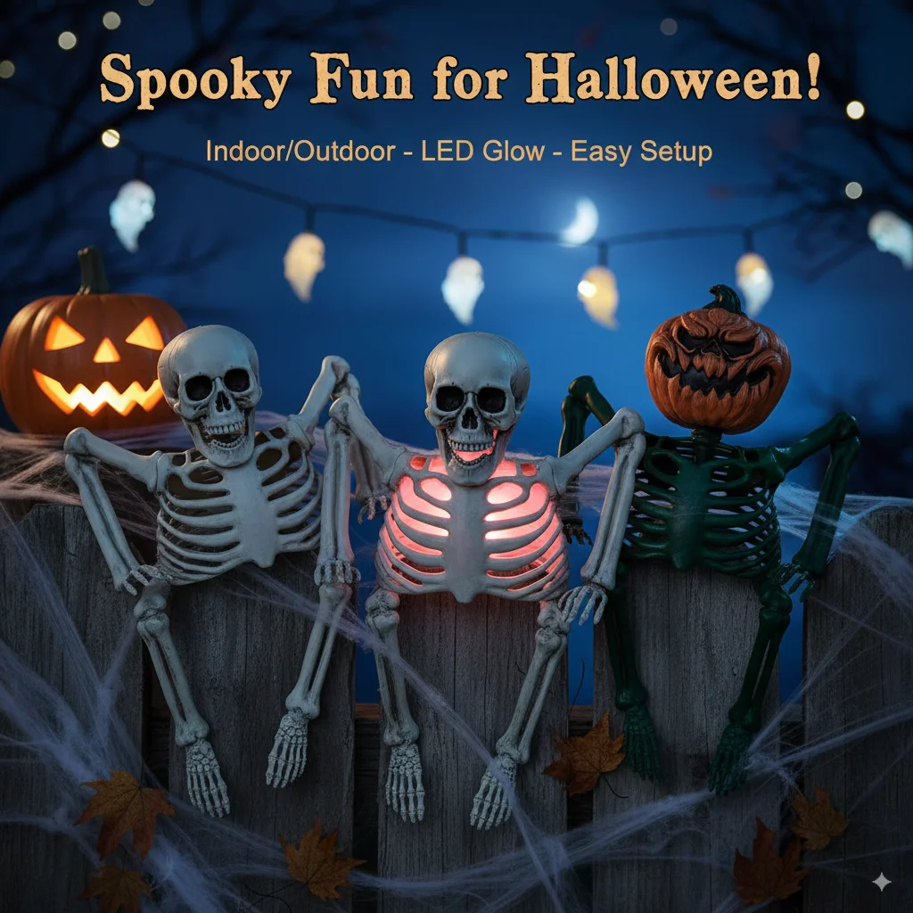 

Хэллоуин светящийся скелет украшения со светящейся лентой жуткий череп ползающий реквизит для дома с привидениями двор открытый дисплей