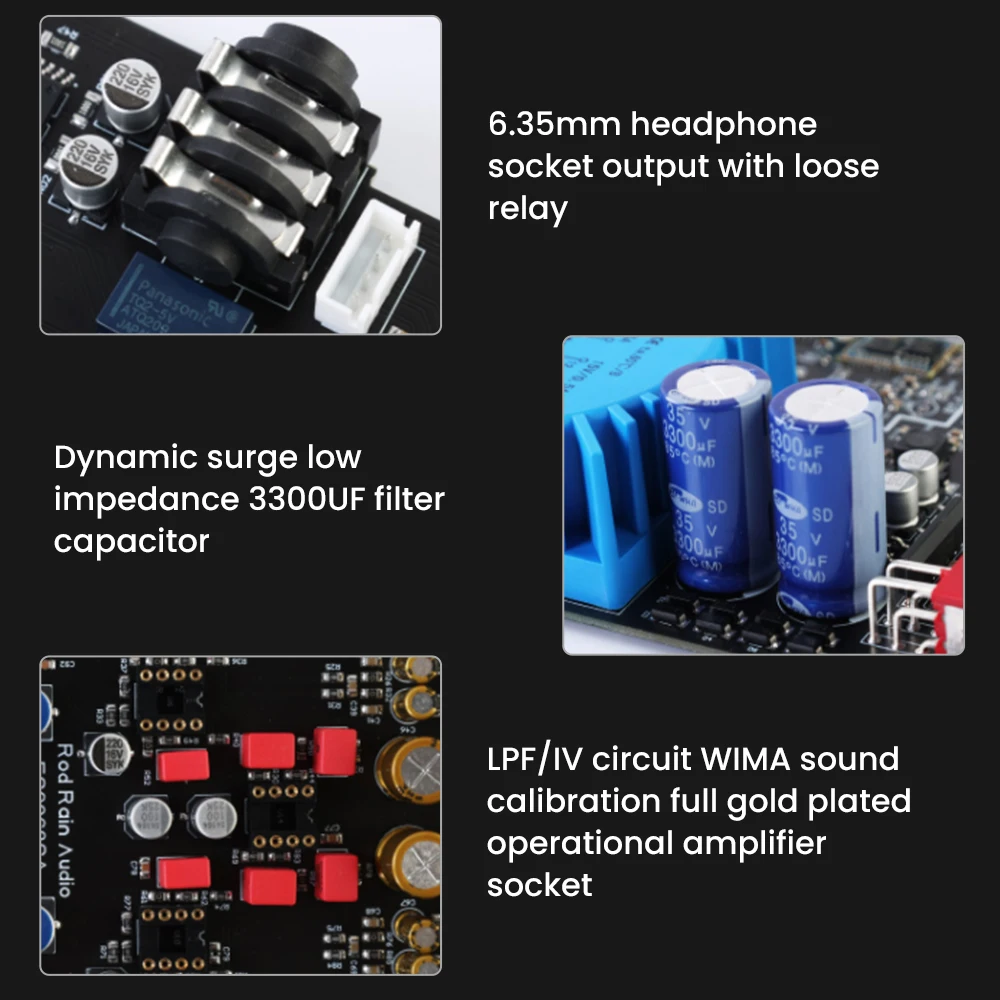 Rod Rain Audio-decodificador Bluetooth DA68 DSD512 ESS9068 QCC5125 APT-X LCAD USB óptico Coaxial TPA612A2, amplificador de auriculares